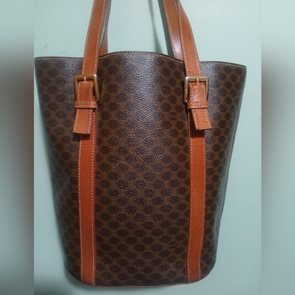 VGUC Celine Macadam Triomphe Vintage Bucket Bag - Picture 3 of 13